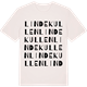 Vintage White t-shirt med Lindekullen ordlek t-shirt