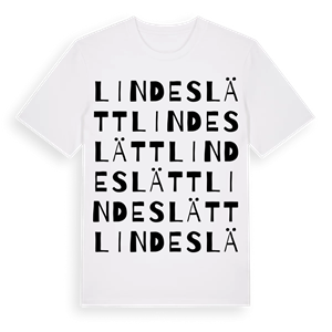 Lindeslätt ordlek t-shirt – ekologisk bomull t-shirt från Pinshirt