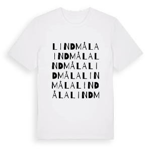 Lindmåla ordlek t-shirt – ekologisk bomull t-shirt från Pinshirt