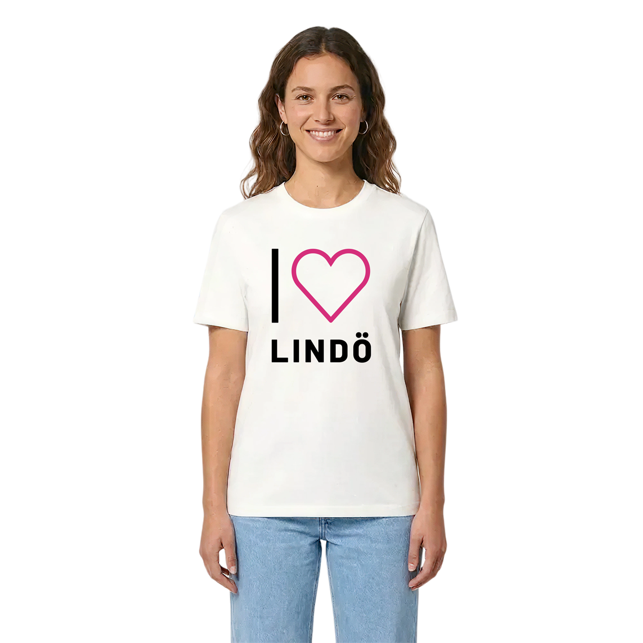 Jag älskar Lindö t-shirt stort tryck i miljö