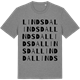 Mid Heather Gray t-shirt med Lindsdal ordlek t-shirt