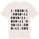 Vintage White t-shirt med Lindsdal ordlek t-shirt