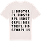 Vintage White t-shirt med Lindstorp ordlek t-shirt