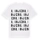 White t-shirt med Linjen ordlek t-shirt