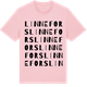 Pink Cotton t-shirt med Linnefors ordlek t-shirt