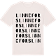 Vintage White t-shirt med Linnefors ordlek t-shirt