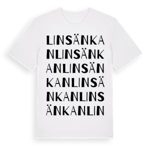 Linsänkan ordlek t-shirt – ekologisk bomull t-shirt från Pinshirt