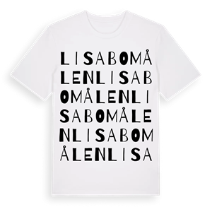 Lisabomålen ordlek t-shirt – ekologisk bomull t-shirt från Pinshirt