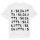White t-shirt med Lislekutt ordlek t-shirt