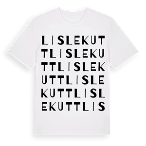 Lislekutt ordlek t-shirt – ekologisk bomull t-shirt från Pinshirt