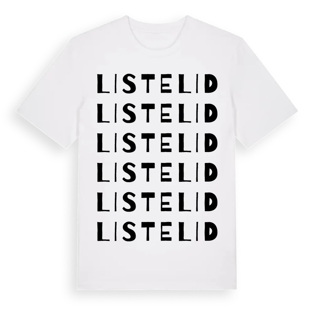 Listelid ordlek t-shirt i miljö