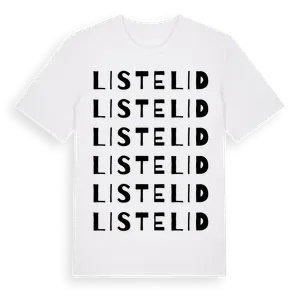 Listelid ordlek t-shirt – ekologisk bomull t-shirt från Pinshirt