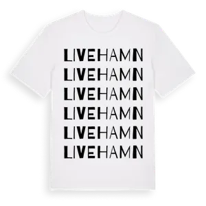 Livehamn ordlek t-shirt – ekologisk bomull t-shirt från Pinshirt