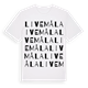 White t-shirt med Livemåla ordlek t-shirt