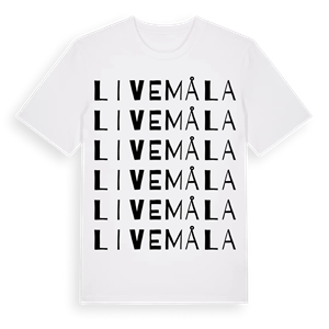 Livemåla ordlek t-shirt – ekologisk bomull t-shirt från Pinshirt