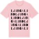 Pink Cotton t-shirt med Ljungalund ordlek t-shirt