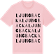 Pink Cotton t-shirt med Ljungbacka ordlek t-shirt