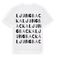 White t-shirt med Ljungbacka ordlek t-shirt