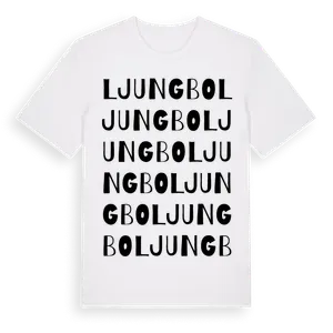 Ljungbo ordlek t-shirt – ekologisk bomull t-shirt från Pinshirt