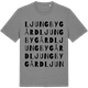 Mid Heather Gray t-shirt med Ljungby gård ordlek t-shirt