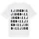 White t-shirt med Ljungdal ordlek t-shirt