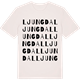 Vintage White t-shirt med Ljungdal ordlek t-shirt