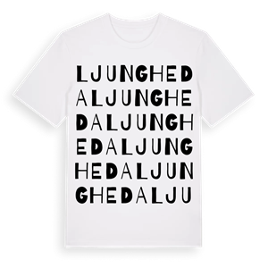 Ljungheda ordlek t-shirt – ekologisk bomull t-shirt från Pinshirt