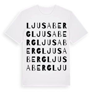 Ljusaberg ordlek t-shirt – ekologisk bomull t-shirt från Pinshirt