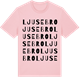 Pink Cotton t-shirt med Ljusebro ordlek t-shirt