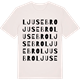 Vintage White t-shirt med Ljusebro ordlek t-shirt