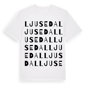 Ljusedal ordlek t-shirt – ekologisk bomull t-shirt från Pinshirt