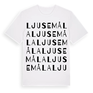 Ljusemåla ordlek t-shirt – ekologisk bomull t-shirt från Pinshirt