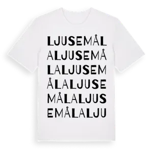 Ljusemåla ordlek t-shirt – ekologisk bomull t-shirt från Pinshirt