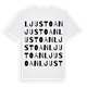 White t-shirt med Ljustoan ordlek t-shirt
