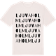 Vintage White t-shirt med Ljuvaholm ordlek t-shirt