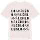 Vintage White t-shirt med Loamålen ordlek t-shirt