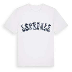 Lockfall college t-shirt – ekologisk bomull t-shirt från Pinshirt