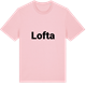 Pink Cotton t-shirt med Lofta fetstil t-shirt