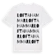White t-shirt med Loftahammar ordlek t-shirt