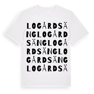 Logårdsäng ordlek t-shirt – ekologisk bomull t-shirt från Pinshirt