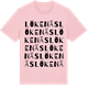 Pink Cotton t-shirt med Lökenäs ordlek t-shirt