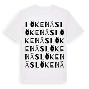 Lökenäs ordlek t-shirt – ekologisk bomull t-shirt från Pinshirt