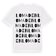 White t-shirt med Lomaden ordlek t-shirt