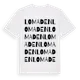 White t-shirt med Lomaden ordlek t-shirt