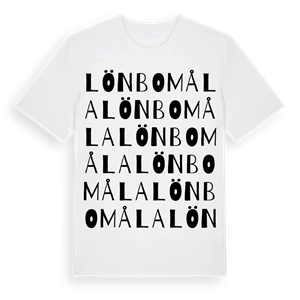 Lönbomåla ordlek t-shirt – ekologisk bomull t-shirt från Pinshirt