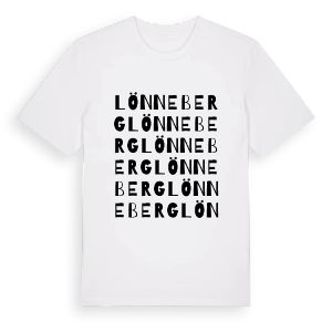 Lönneberg ordlek t-shirt – ekologisk bomull t-shirt från Pinshirt