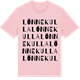 Pink Cotton t-shirt med Lönnekulla ordlek t-shirt