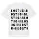 White t-shirt med Lostugan ordlek t-shirt