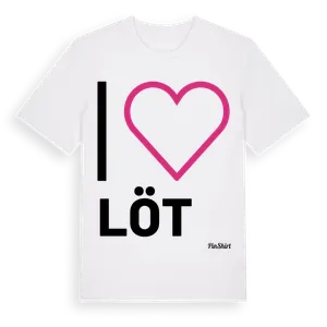 Jag älskar Löt t-shirt stort tryck – ekologisk bomull t-shirt från Pinshirt
