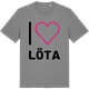 Mid Heather Gray t-shirt med Jag älskar Löta t-shirt stort tryck
